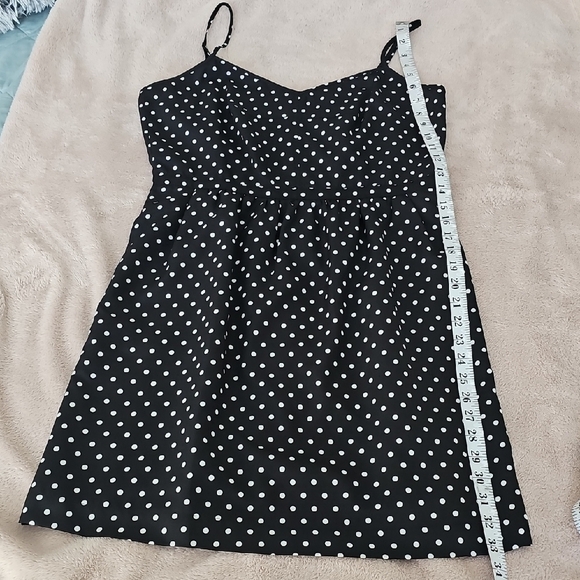 J. Crew Black and White Polka Dot Mini Dress Size 10 - Picture 9 of 9